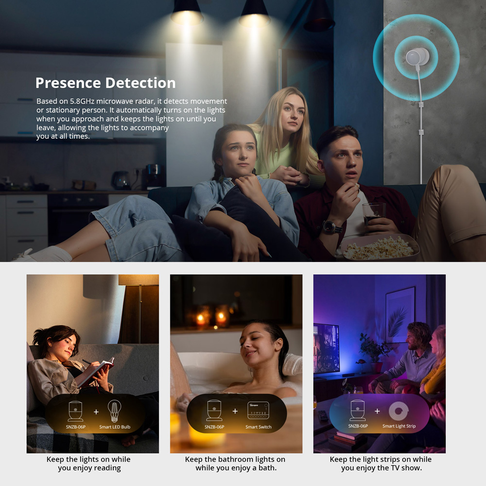 SONOFF SNZB-06P Zigbee Human P - Sonoff Mini R4 recension och pris