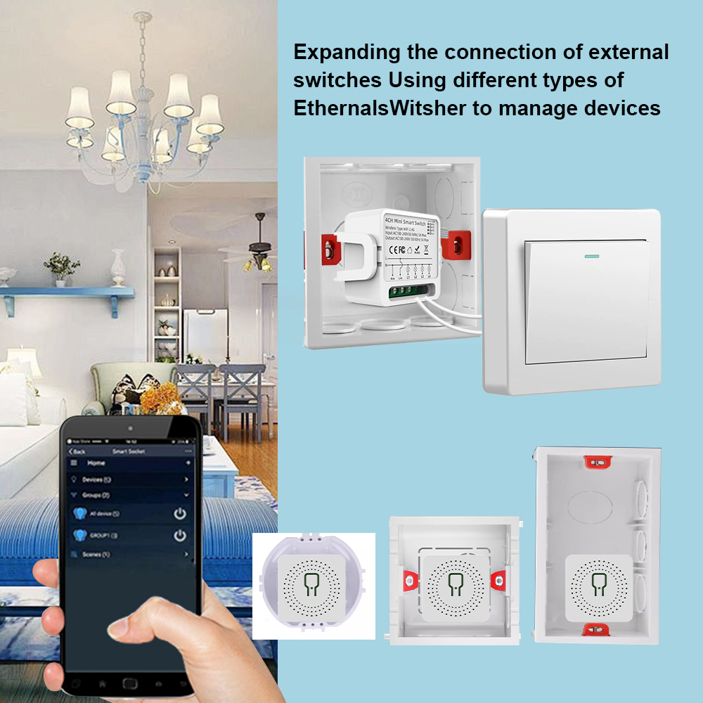 Tuya WiFi Smart Switch 1/2/3/4 - Tuya 4 Channel recension och pris