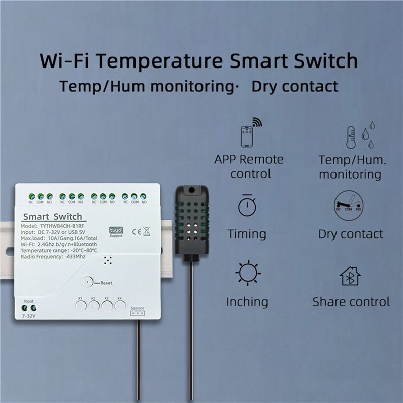 ABQU Tuya WiFi 4 Channel Smart - Tuya 4 Channel recension och pris