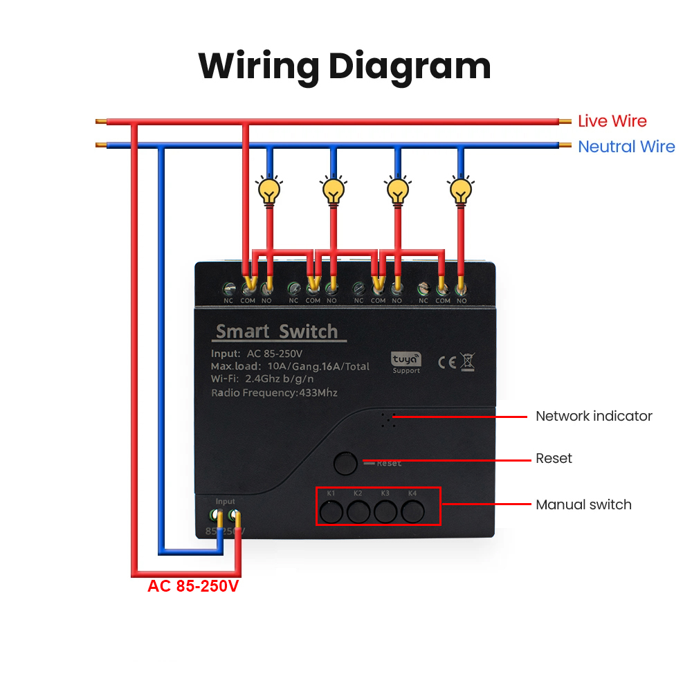 4CH WiFi Relay Module Tuya Sma - Tuya 4 Channel recension och pris