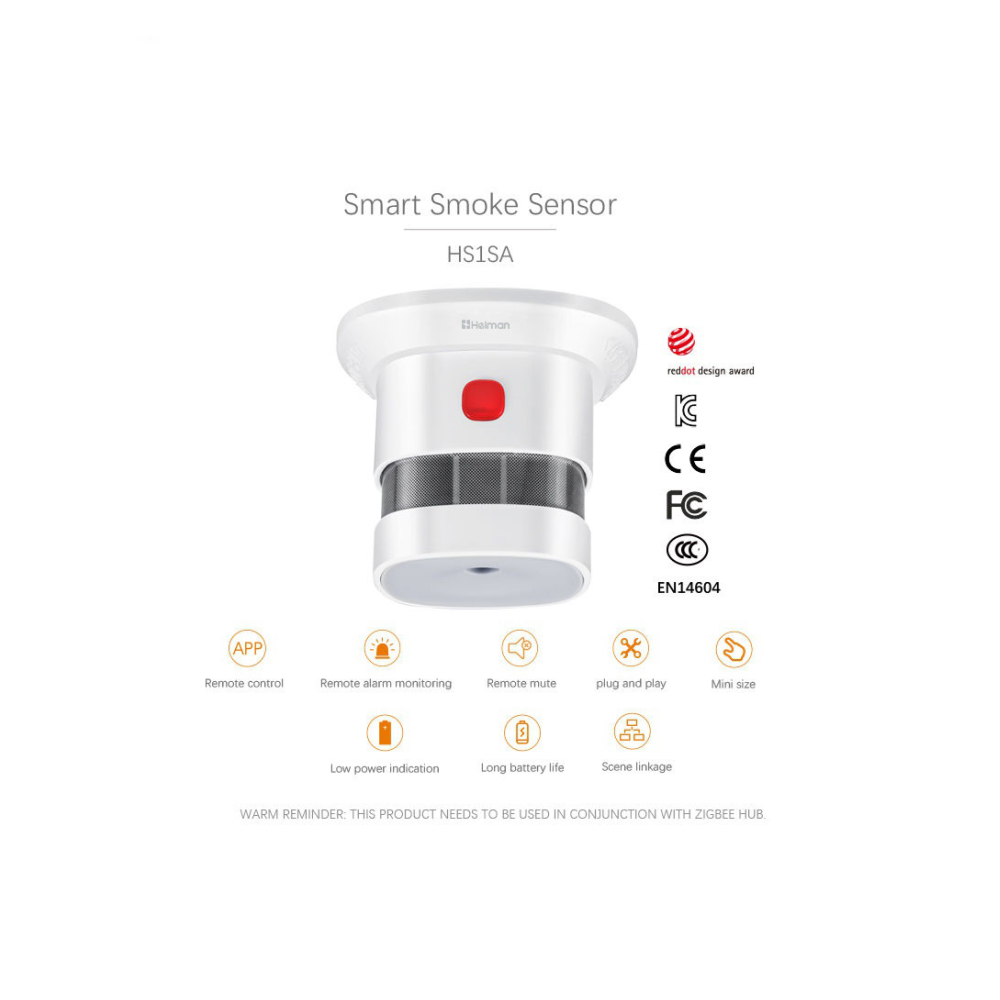 Tuya Smart Zigbee Smoke Detect - Home Assistant Tuya recension och pris
