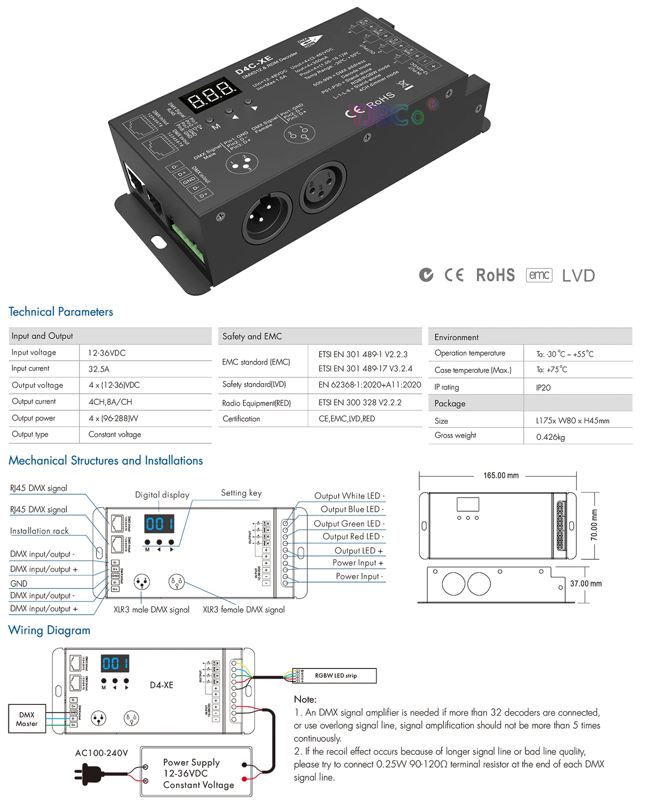 Skydance D4-XE 4 Channel Const - Tuya 4 Channel recension och pris