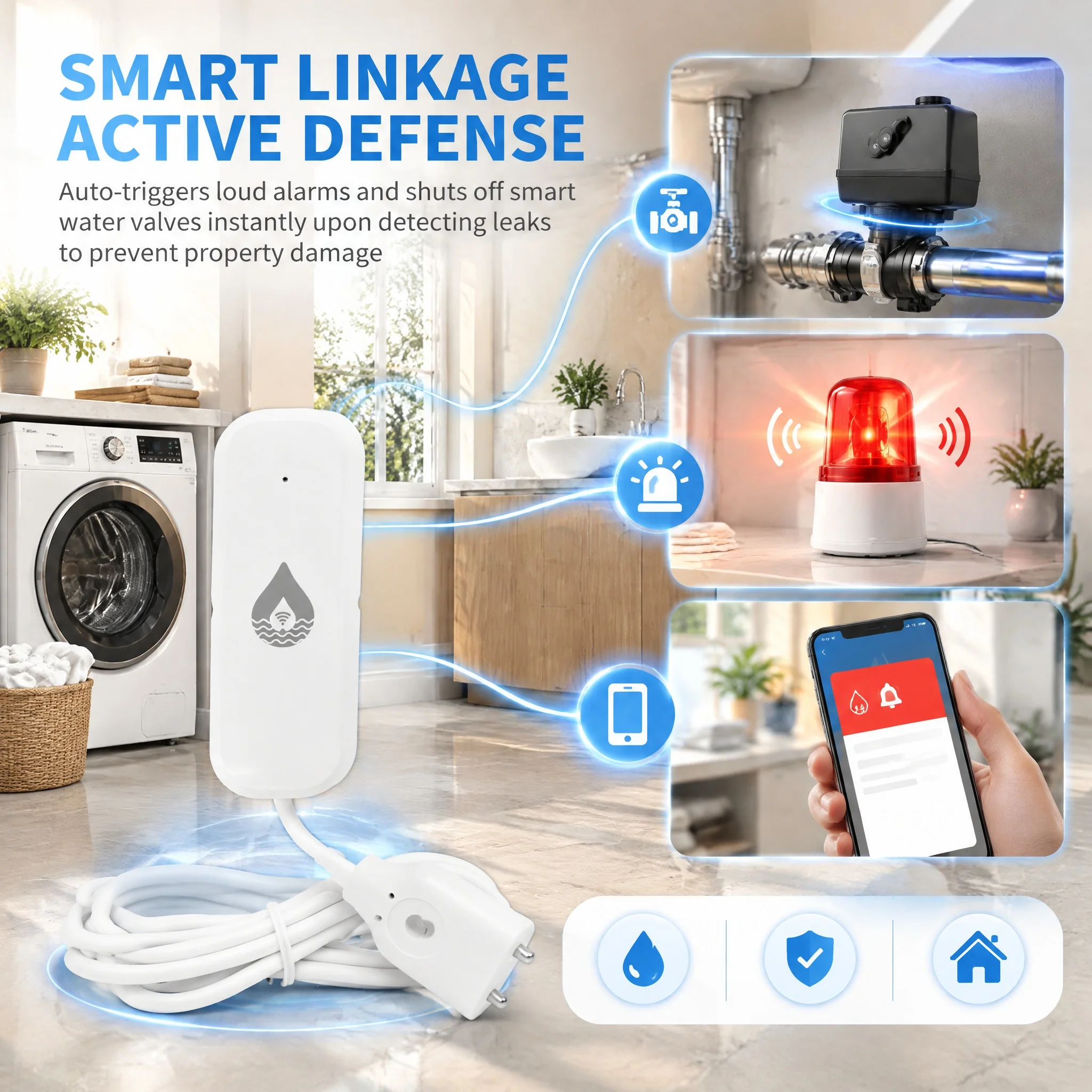 Smart WiFi Water Leak Detector - Home Assistant Tuya recension och pris